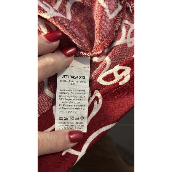 Shein Top Red/White XL Top Racer Front Geometric Aztec Travel Vacation Beach Boh - Picture 8 of 8